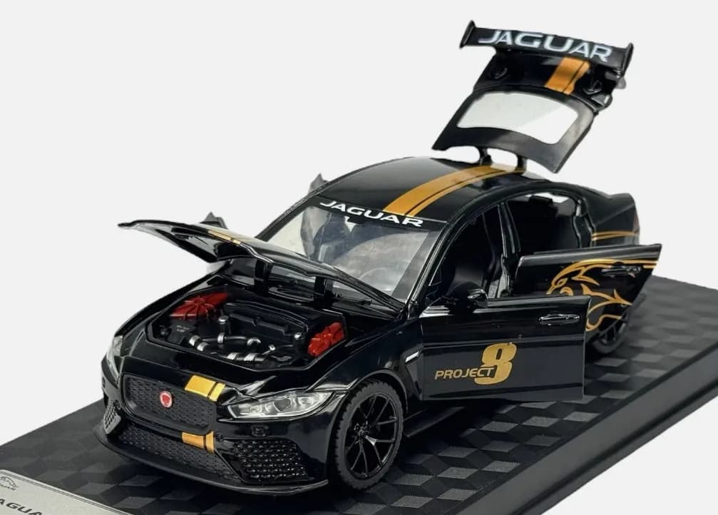 ماشین فلزی جگوار XE SV Project 8 مشکی — تصویر ۶