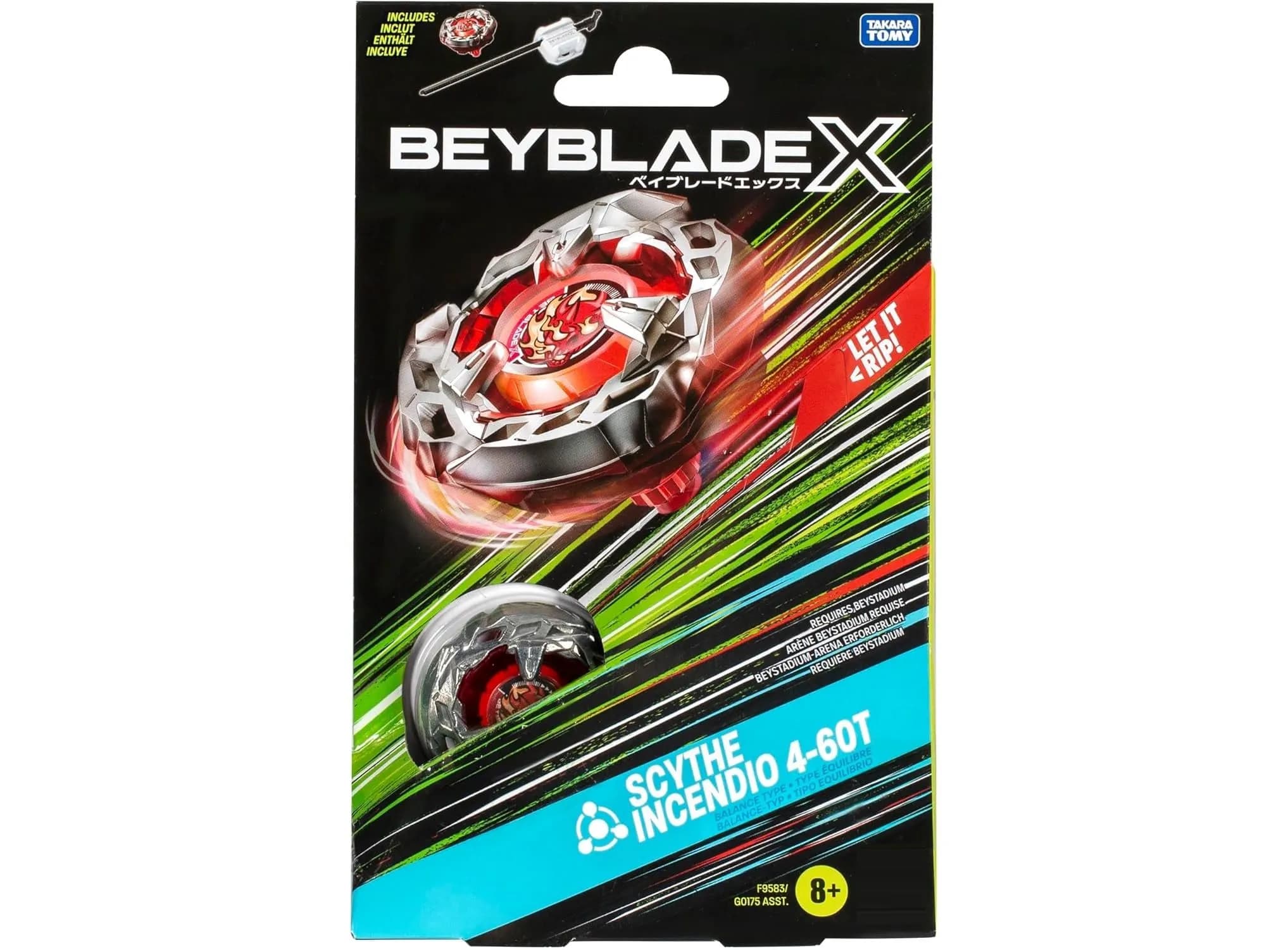 فرفره انفجاری بی‌بلید Beyblade X مدل Scythe Incendio 4-60T — تصویر ۲