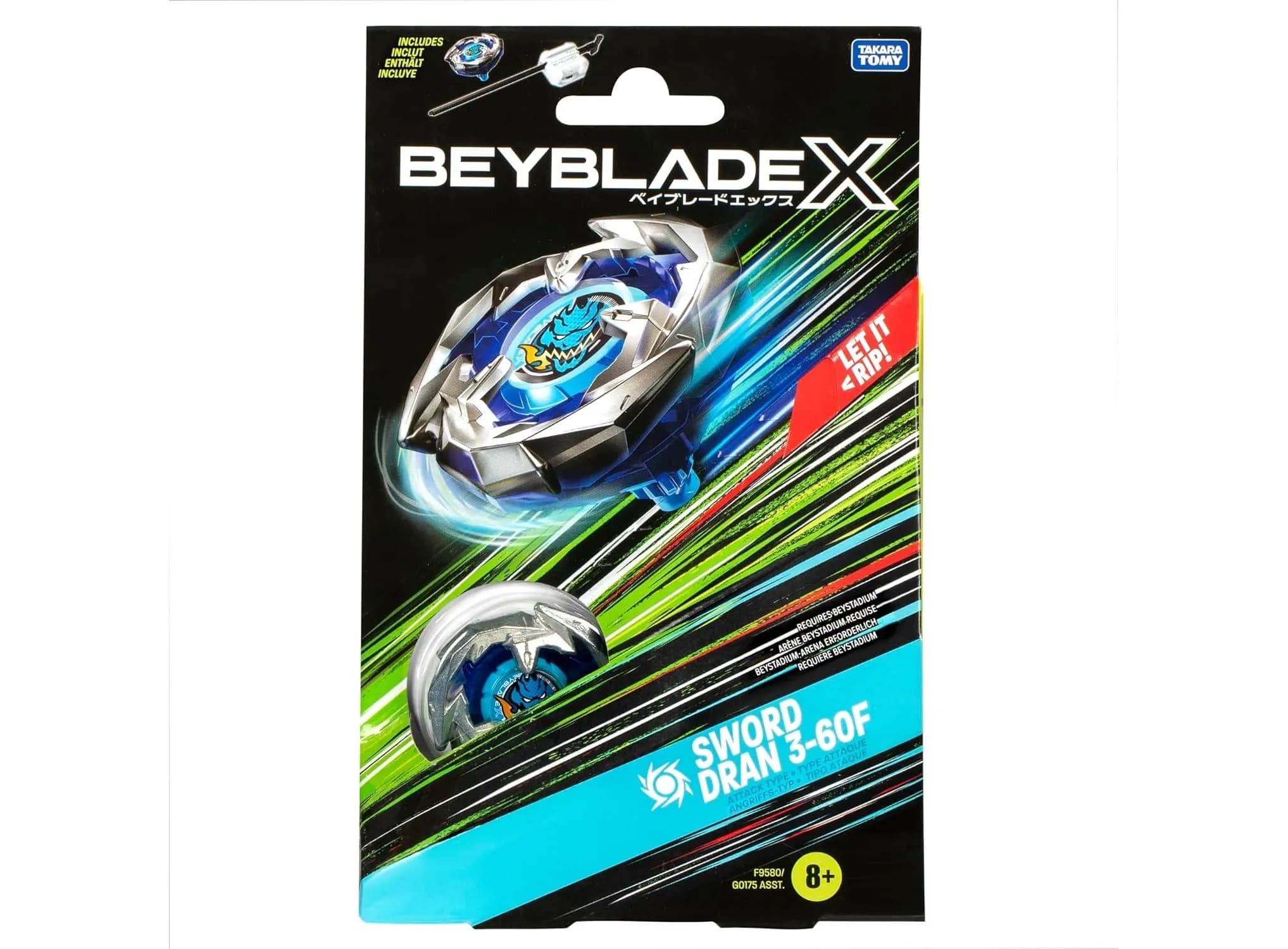 فرفره انفجاری بیبلید BeyBlade X مدل Sword Dran 3-60F — تصویر ۲