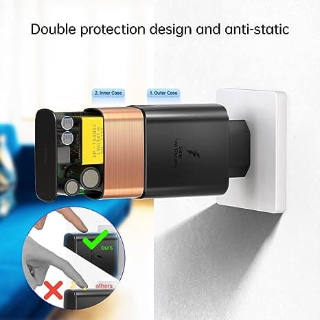 شارژر سامسونگ 2 پین Samsung TYP C TO TYP 45w — تصویر ۴