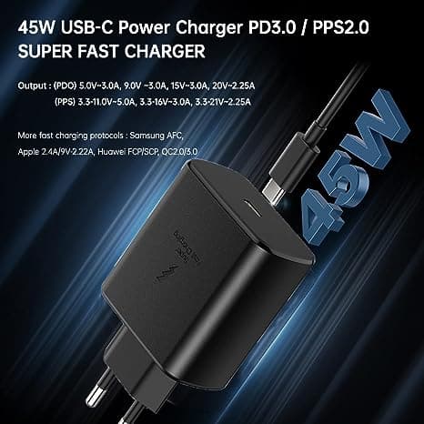 شارژر سامسونگ 2 پین Samsung TYP C TO TYP 45w — تصویر ۵