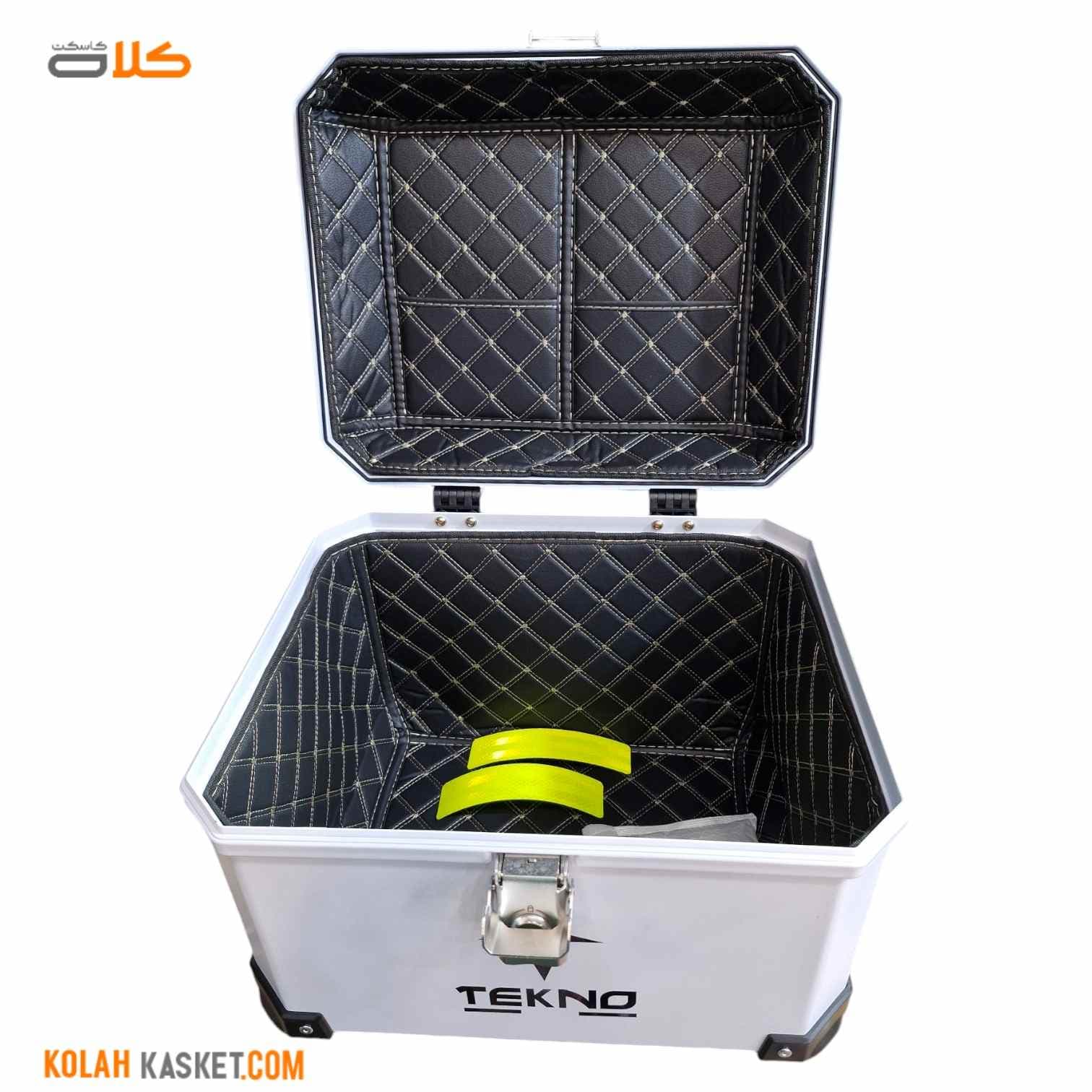 باکس موتور سیکلت ادونچری تکنو TEKNO رنگ سفید کد 47 — تصویر ۴