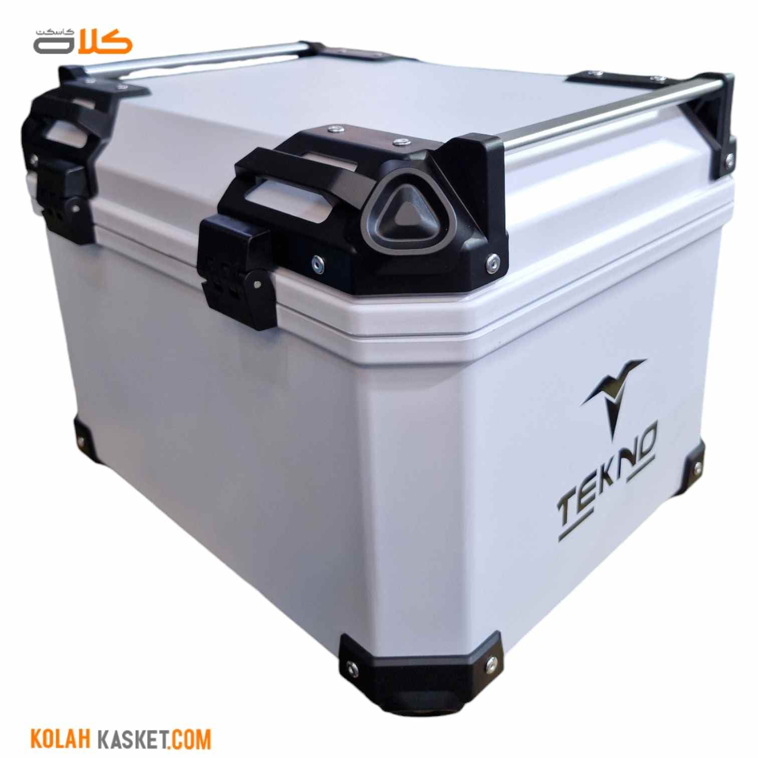 باکس موتور سیکلت ادونچری تکنو TEKNO رنگ سفید کد 47 — تصویر ۳