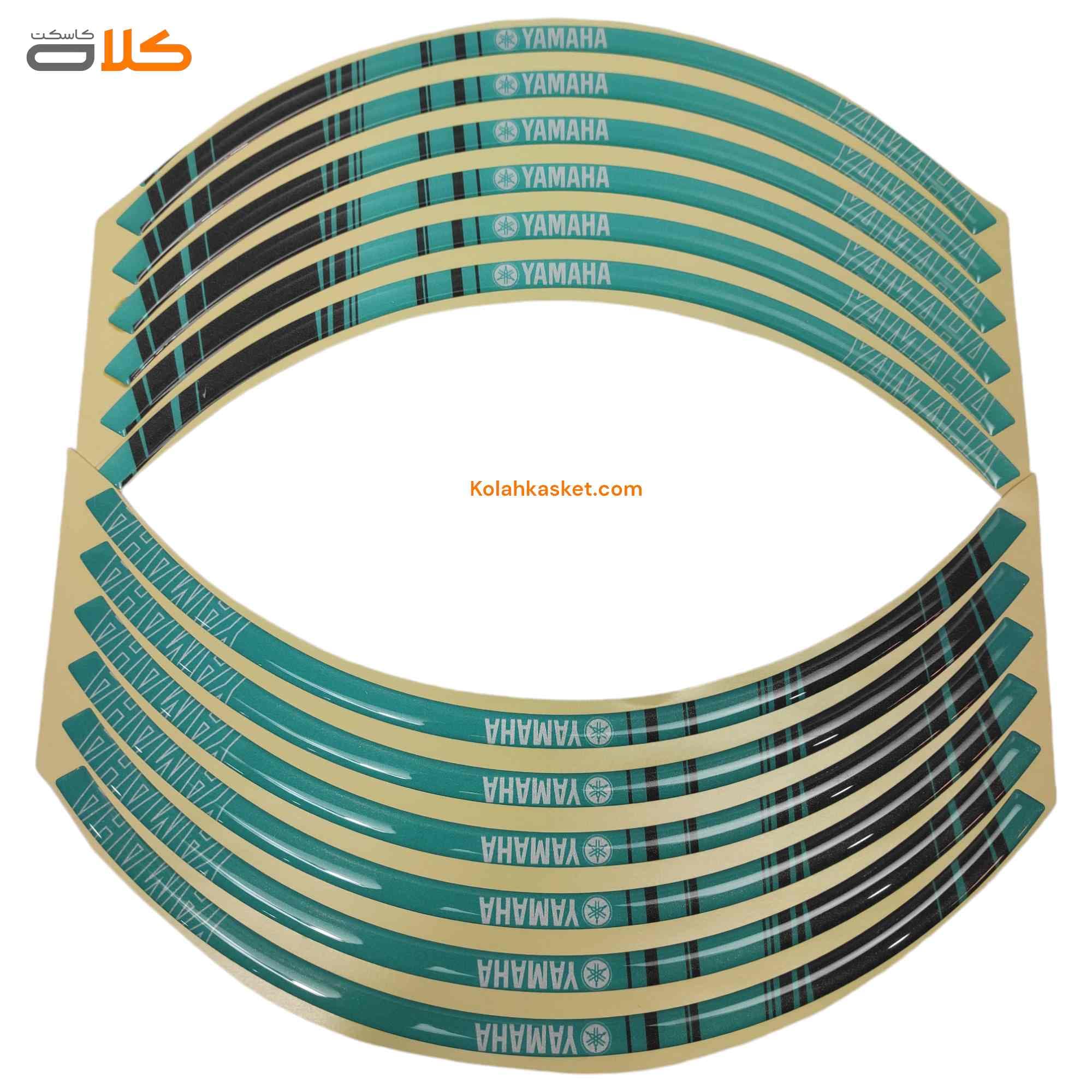 برچسب دور رینگ موتور سیکلت یاماها مدل 88 green black — تصویر ۲