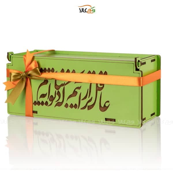 جعبه هدیه چوبی شکلات و دمنوش عاقل تر از آنیم وگان – 24 عددی — تصویر ۳