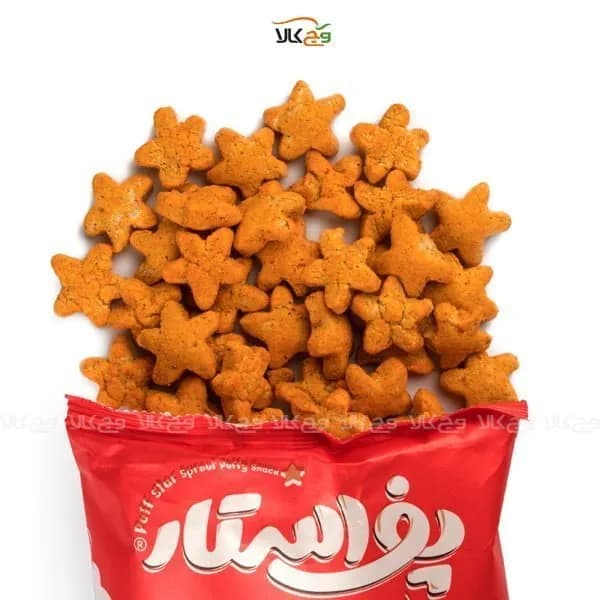اسنک گیاهی چهار غله با طعم کچاپ پف استار – 50 گرم