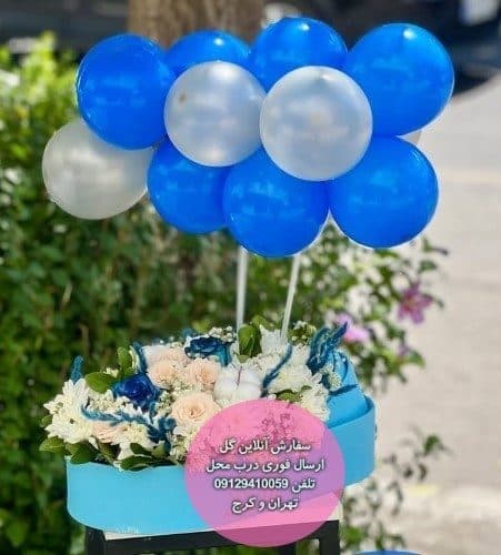 دسته گل و کیک تولد برای تولد نوزاد
