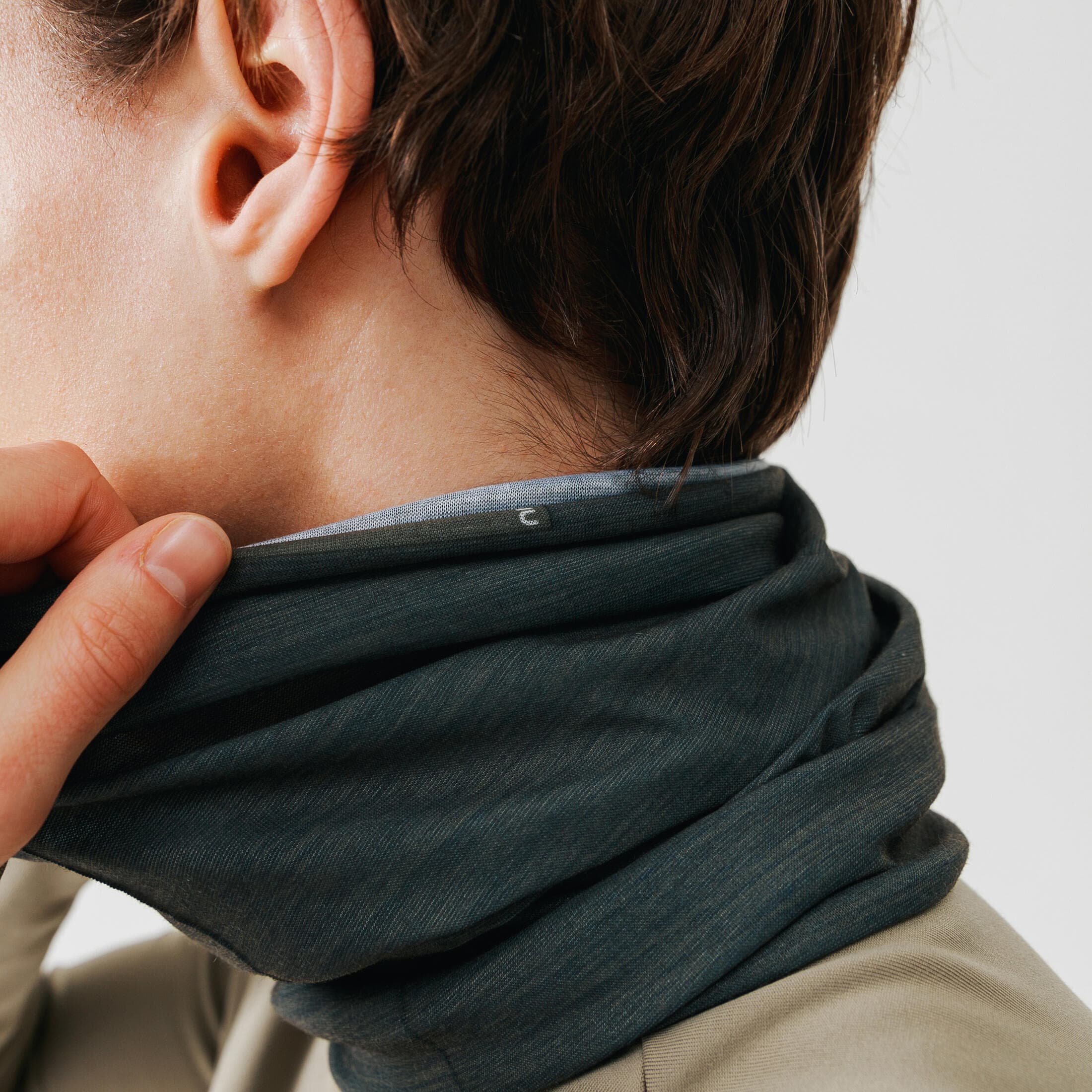 دستمال سر باندانا کالنجی دکتلون Kalenji Running bandana – Khaki — تصویر ۴