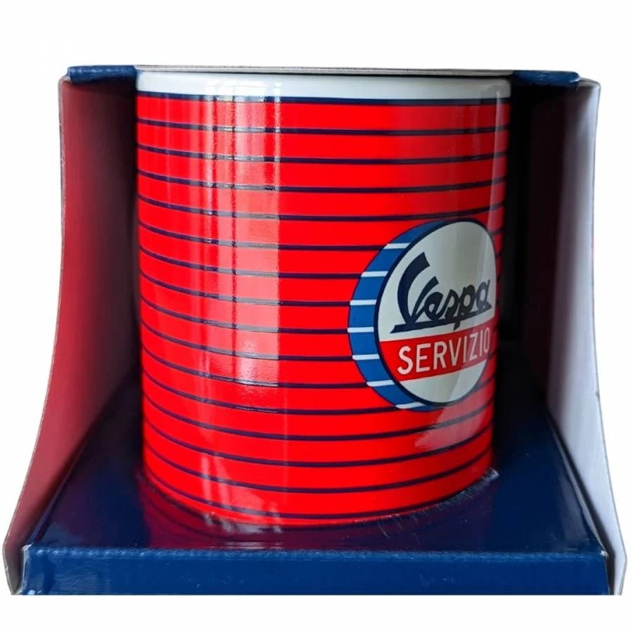 ماگ سرامیکی اورجینال وسپا ایتالیا Vespa Servzio MUG Striped — تصویر ۲