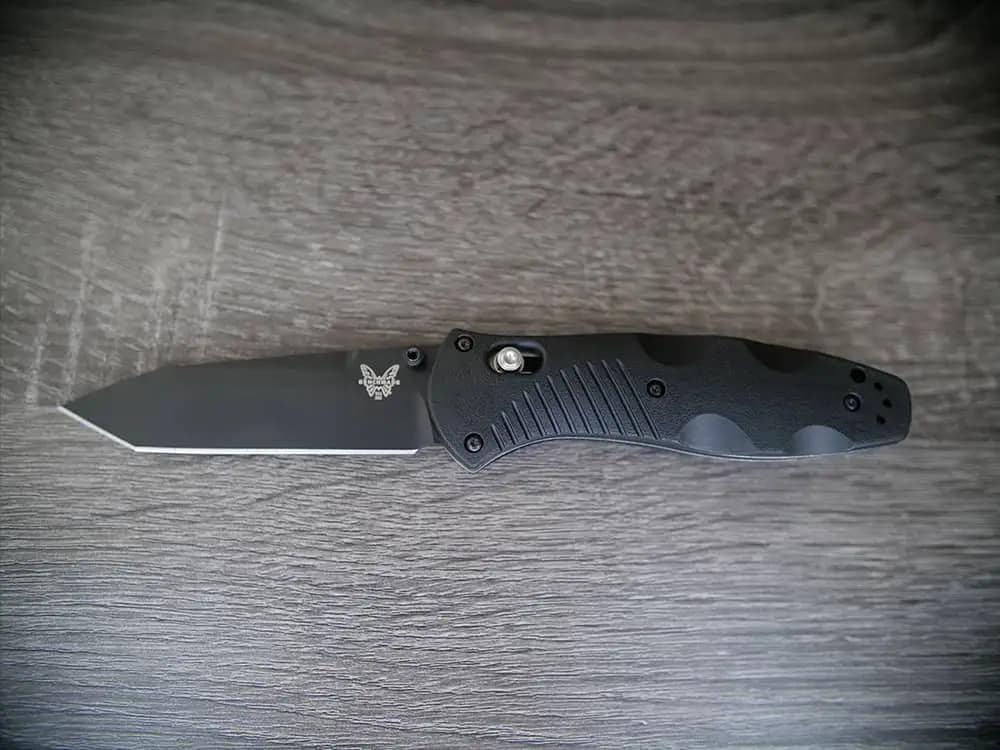 چاقو بنچمید براژ Benchmade BARRAGE | TANTO PLAIN BLADE BLACK VALOX — تصویر ۷
