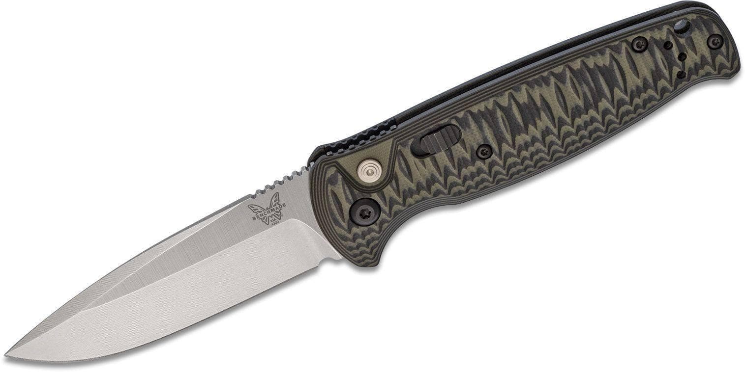 چاقو بنچمید اتوماتیک Benchmade CLA | GREEN & BLACK G10 — تصویر ۵