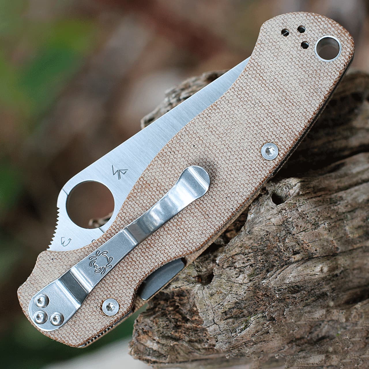چاقو میکارتا نظامی اسپایدرکو Spyderco PARA MILITARY™ 2 CPM CRU-WEAR MICARTA — تصویر ۳