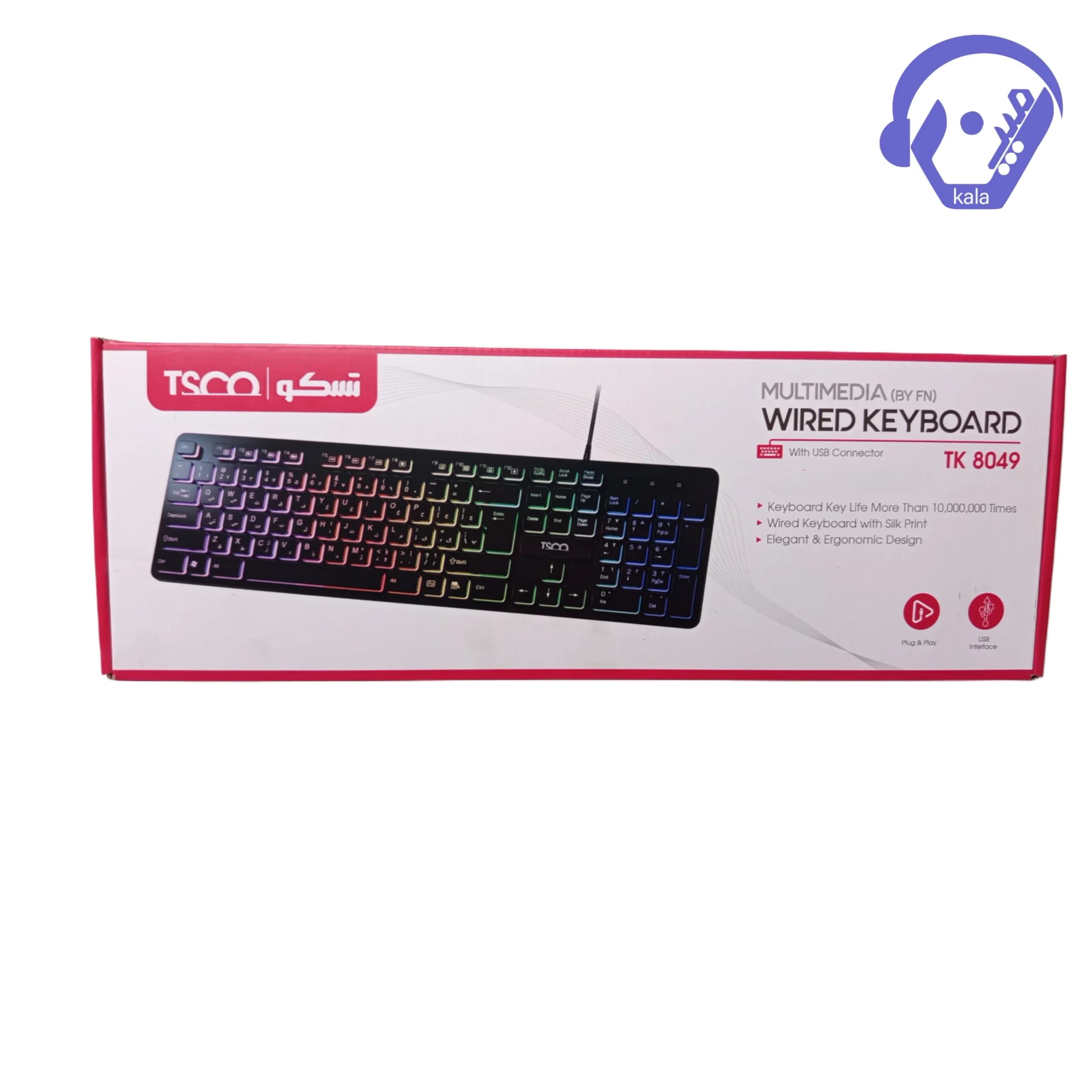 کیبورد سیمی RGB تسکو (TSCO) مدل TK 8049