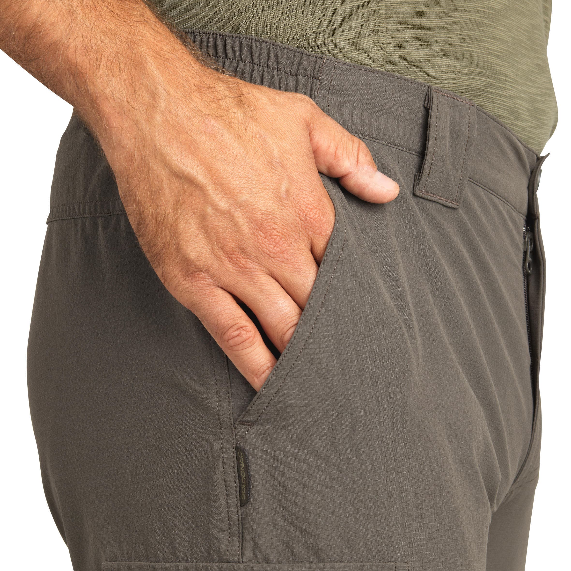 شلوار شکار سولوگناک Solognac Men’s Outdoor Trousers – Hunting and Nature Observing – Green – Light 500 — تصویر ۸