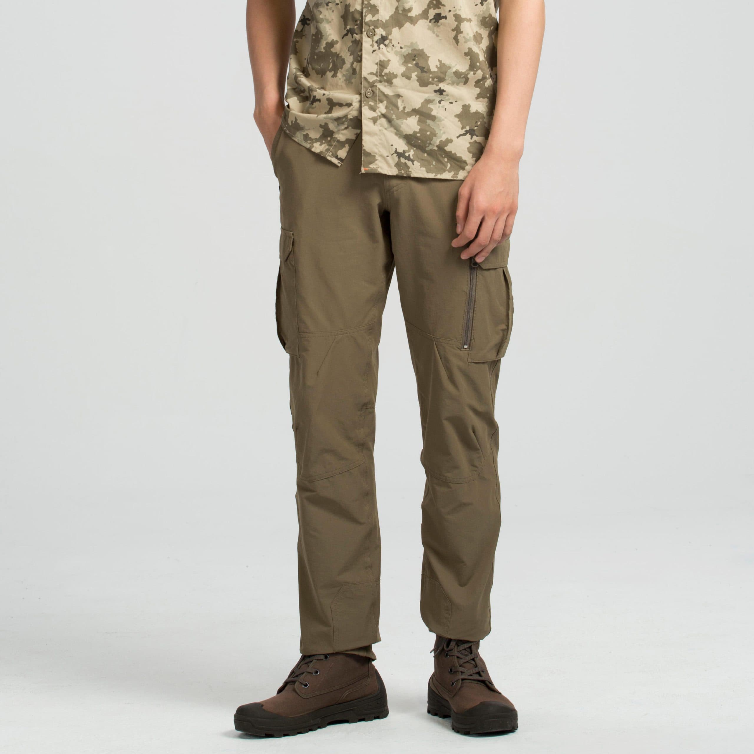 شلوار شکار سولوگناک Solognac Men’s Outdoor Trousers – Hunting and Nature Observing – Beige – Light 500 — تصویر ۸