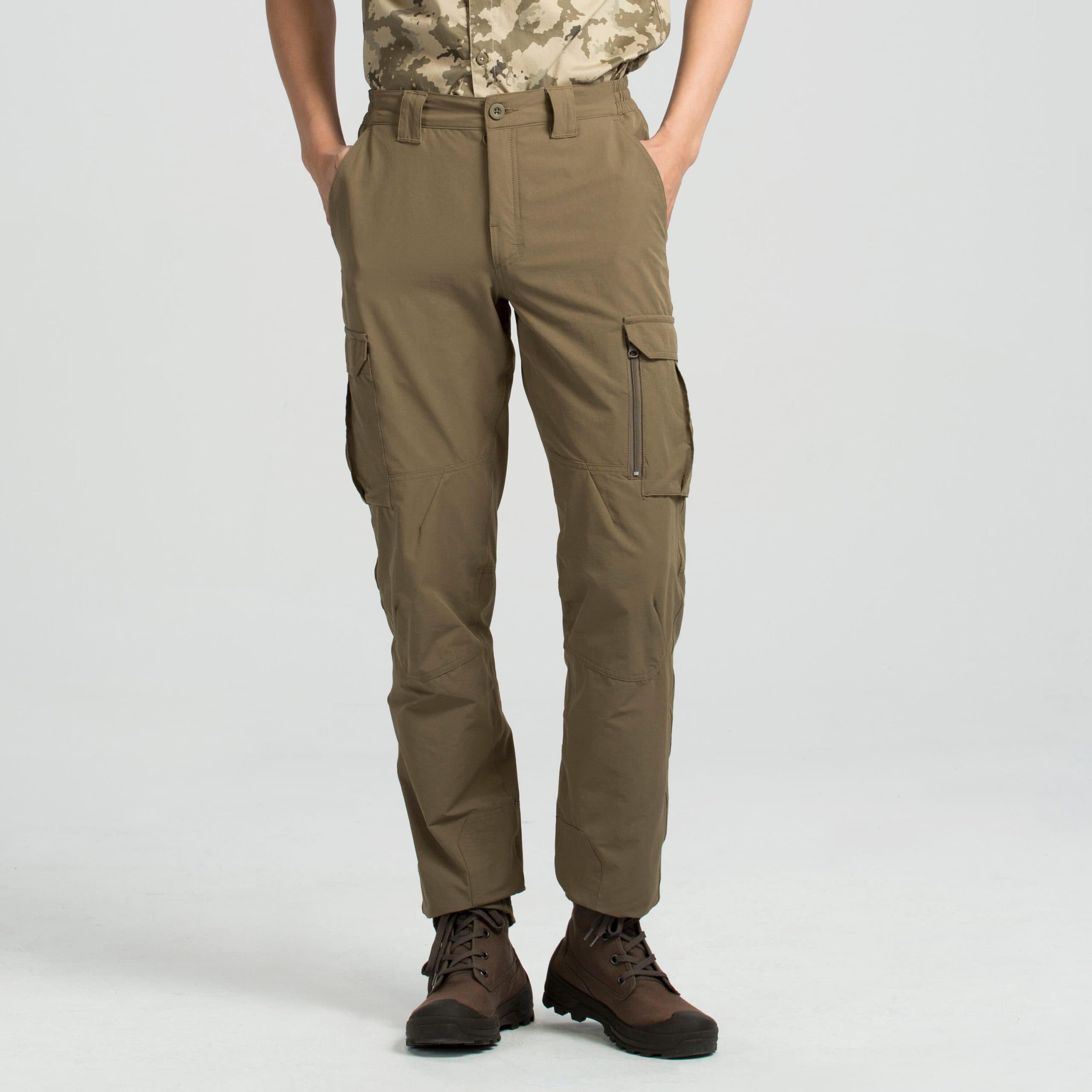 شلوار شکار سولوگناک Solognac Men’s Outdoor Trousers – Hunting and Nature Observing – Beige – Light 500 — تصویر ۴