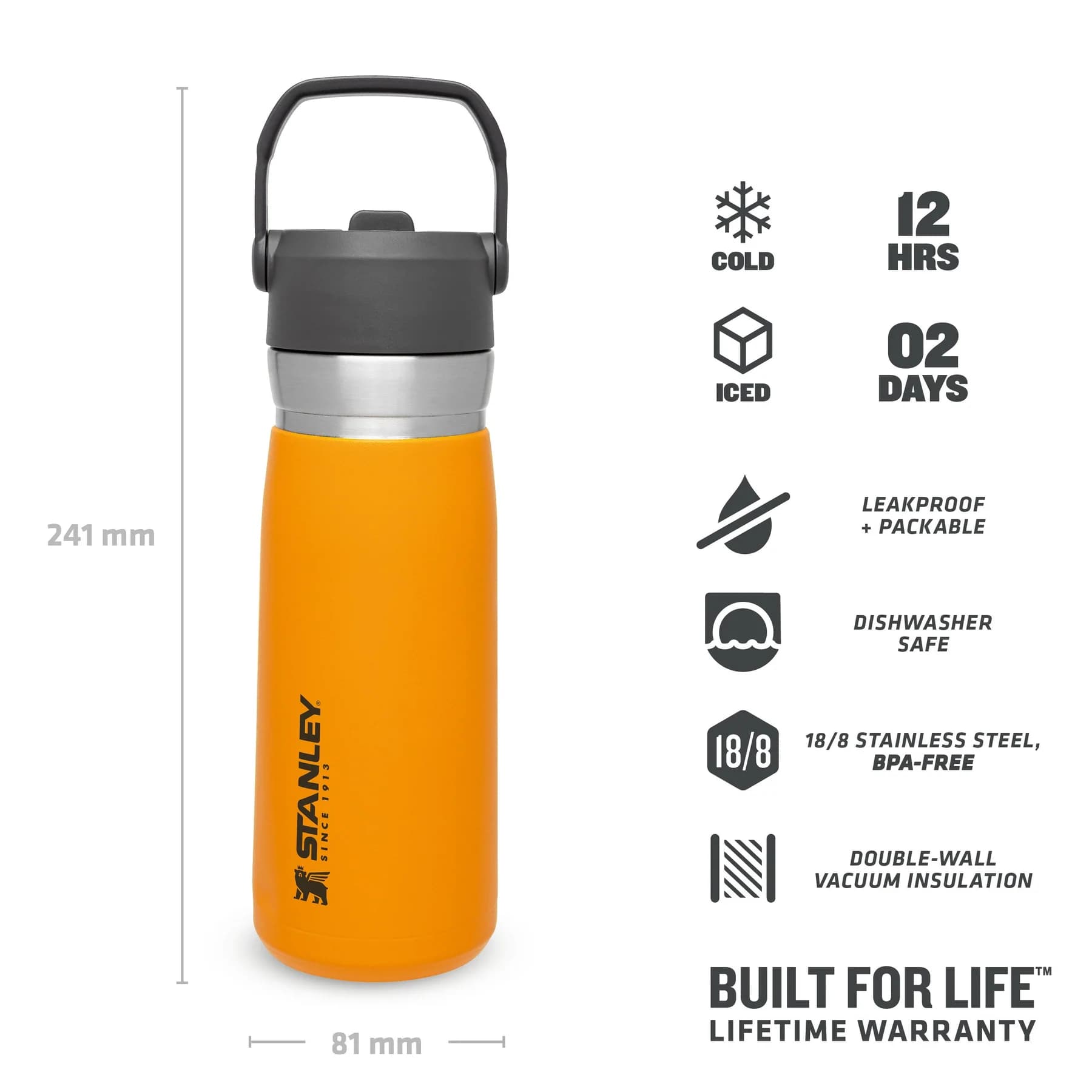 ماگ استنلی 0.65 لیتری سری گو STANLEY GO FLIP STRAW WATER BOTTLE | 22OZ — تصویر ۳