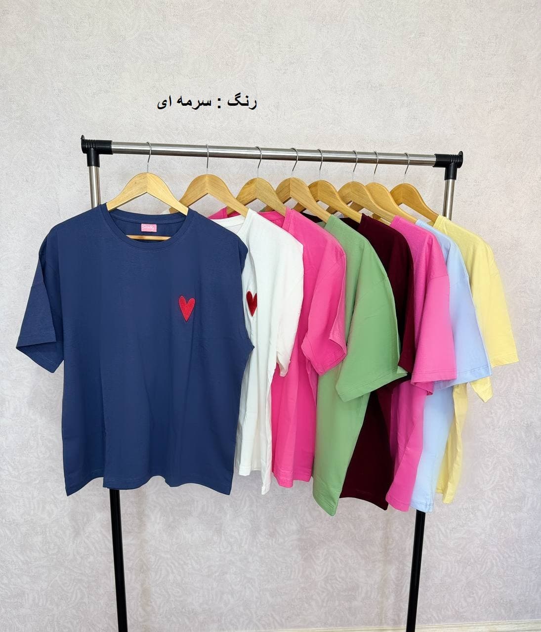 تیشرت بیسیک نخ پنبه 1040 | تیشرت تک-سایز زنانه با رنگ‌بندی متنوع – ملوا — تصویر ۶