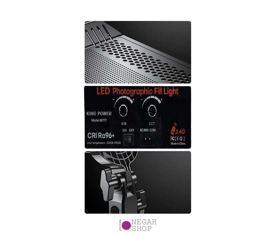 نور ثابت LED M777 مناسب تولید محتوا — تصویر ۸