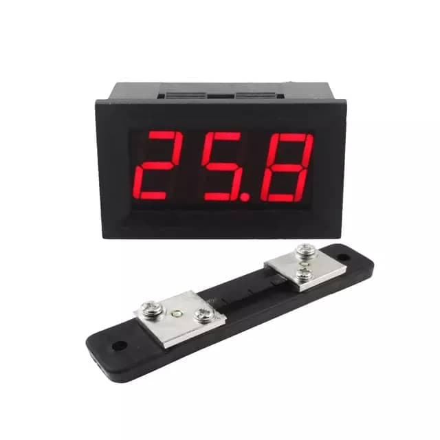 آمپرمتر قابدار قرمز+شنت DC 50A سایز 0.56