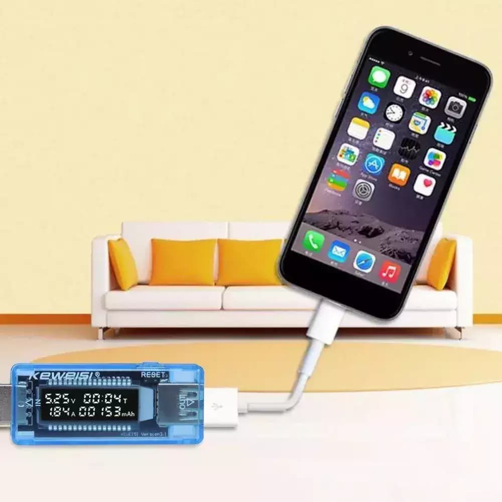 تستر ولتاژ، جریان و ظرفیت شارژ Keweisi KWS-V20 USB — تصویر ۷