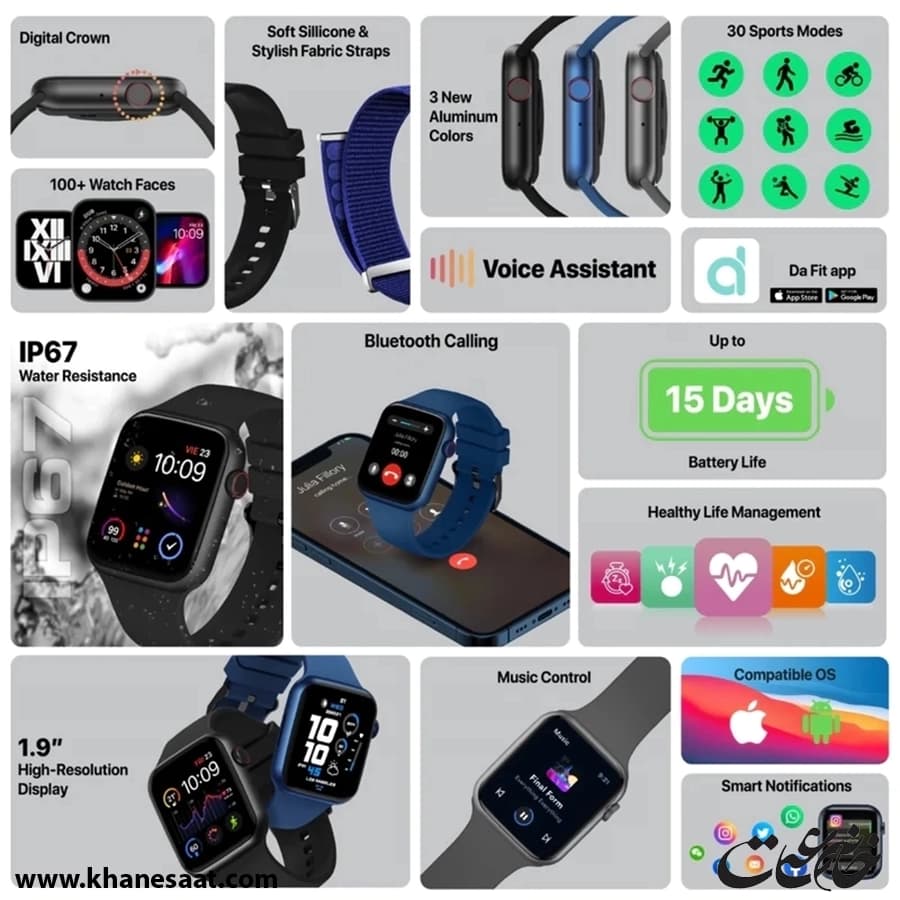 ساعت هوشمند پرومیت مدل XWATCH-B19-GRAPHITE-Gray — تصویر ۷