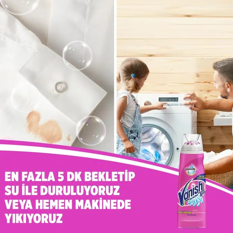 ژل لکه بر لباس ونیش Vanish مدل Oxi Action حجم 200 میل — تصویر ۷
