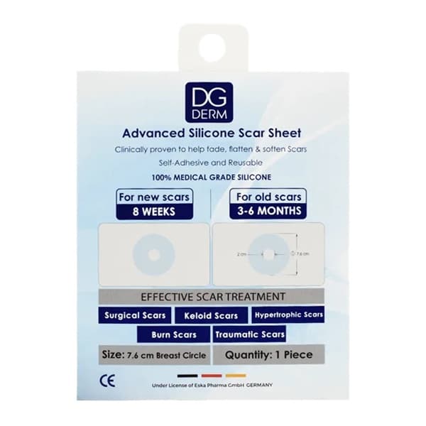 نوار سیلیکونی اسکار دی جی درم ۷٫۶ سانتی متر | D.G. Derm Advanced Silicone Scar Sheet 7.6cm