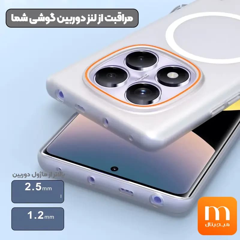 قاب نیمه مات فوق نازک از برند Soft Sanding برای Xiaomi Redmi Note 15 Pro 4G با پشتیبانی مگ سیف — تصویر ۶