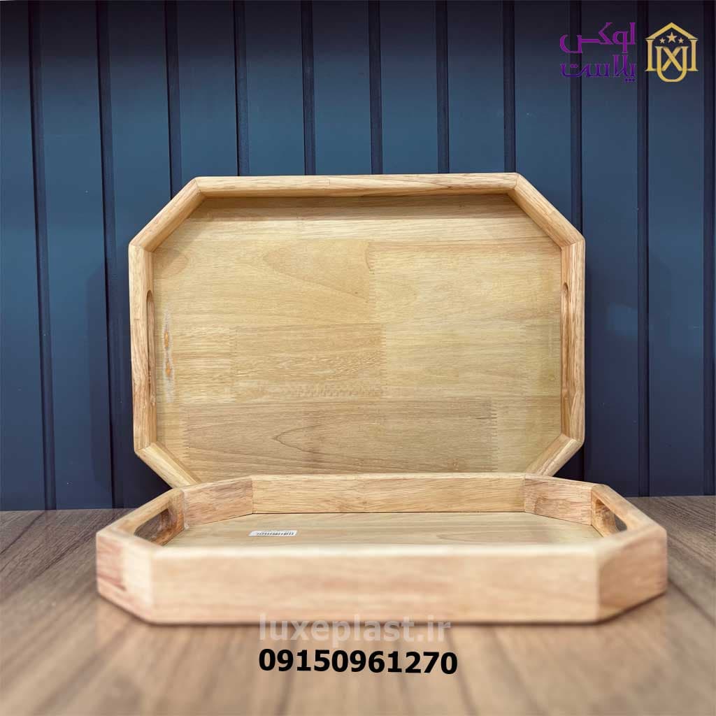 سینی چوبی 8 ضلعی نایس در 2 سایز — تصویر ۴