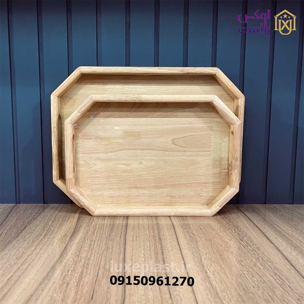 سینی چوبی 8 ضلعی نایس در 2 سایز — تصویر ۳
