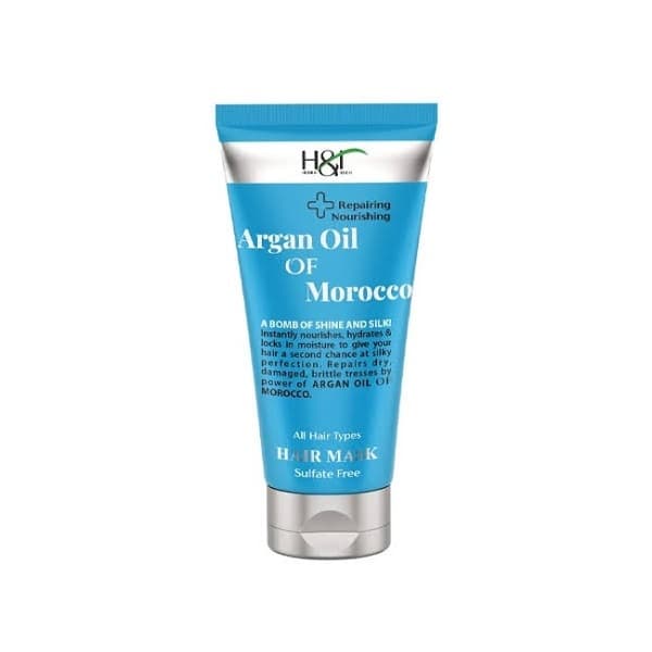 ماسک مو اچ اند تی حاوی روغن آرگان مراکشی مناسب انواع مو حجم ۲۰۰ میلی لیتر | H & T Argan OIL Of Moroco Hair Mask 200 ml