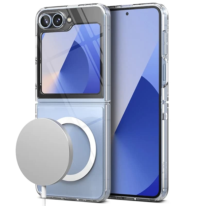 قاب گوشی مگ سیف شفاف مناسب برای Samsung Galaxy Z Flip5