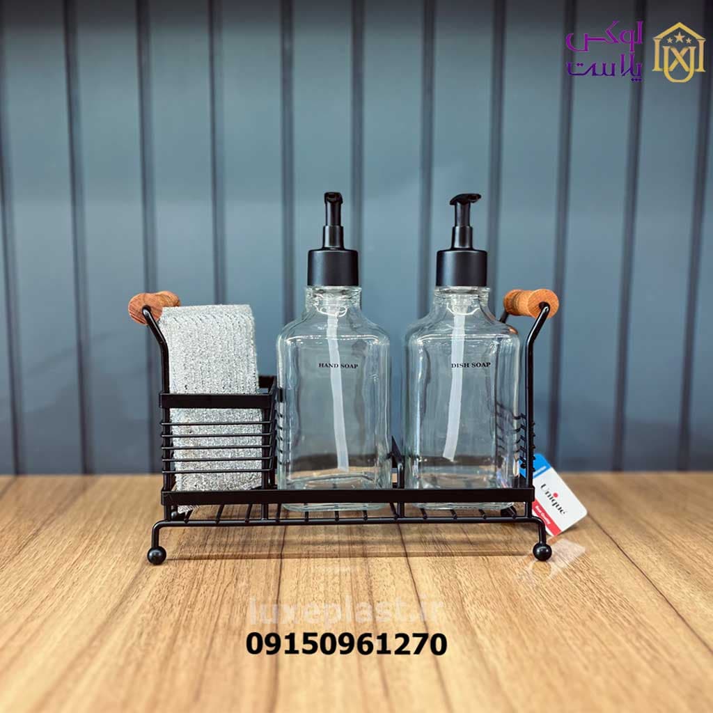جامایع 2 قلو یونیک شیشه قهوه ای و شفاف کد2957 — تصویر ۴