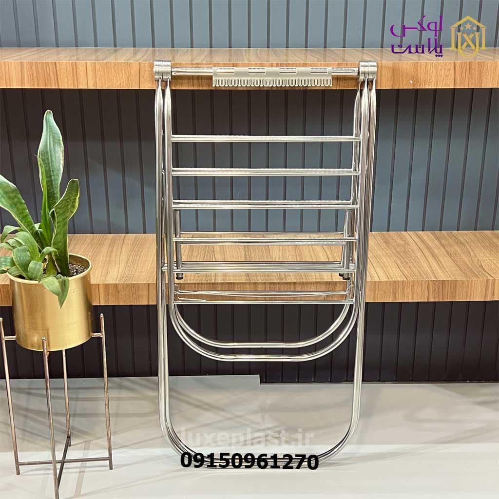 بند رخت آپارتمانی استیل با لوله 21 کد 1123 — تصویر ۲