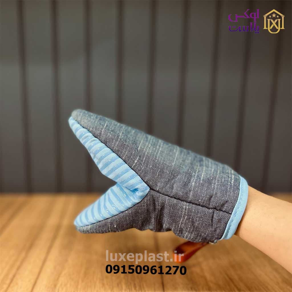 دستکش فر سیلیکونی ساق کوتاه مدل کوسه 4316 — تصویر ۴