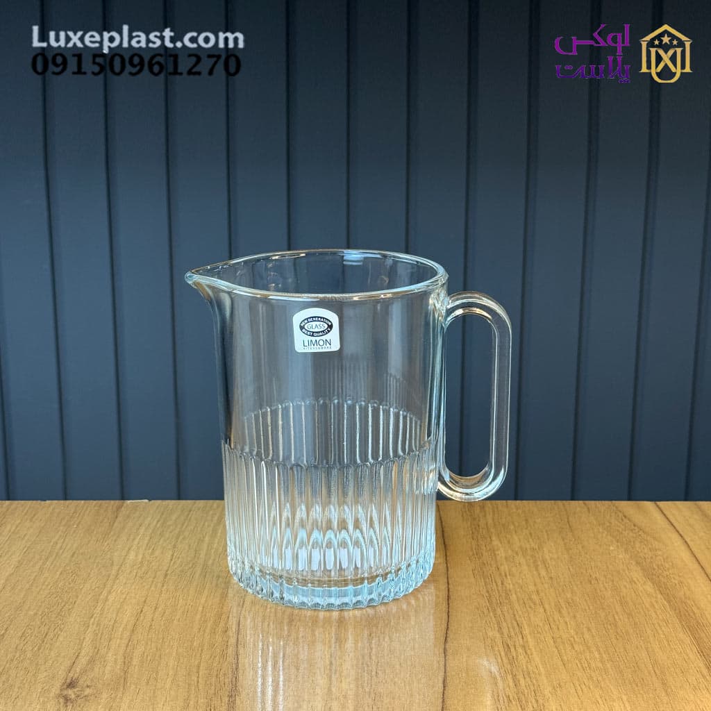 پارچ شیشه ای شیاردار لیمون (2228) — تصویر ۲