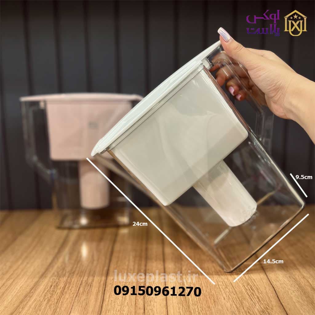 پارچ تصفیه آب 2.3 لیتر یزدگل مدل بیضی 121 — تصویر ۲