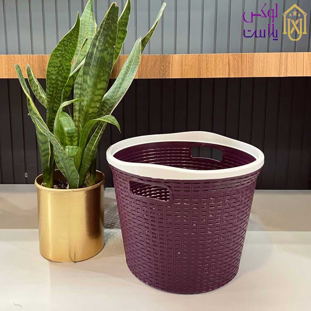سبد لباس چند منظوره دسته دار پلاستیکی کد 6580