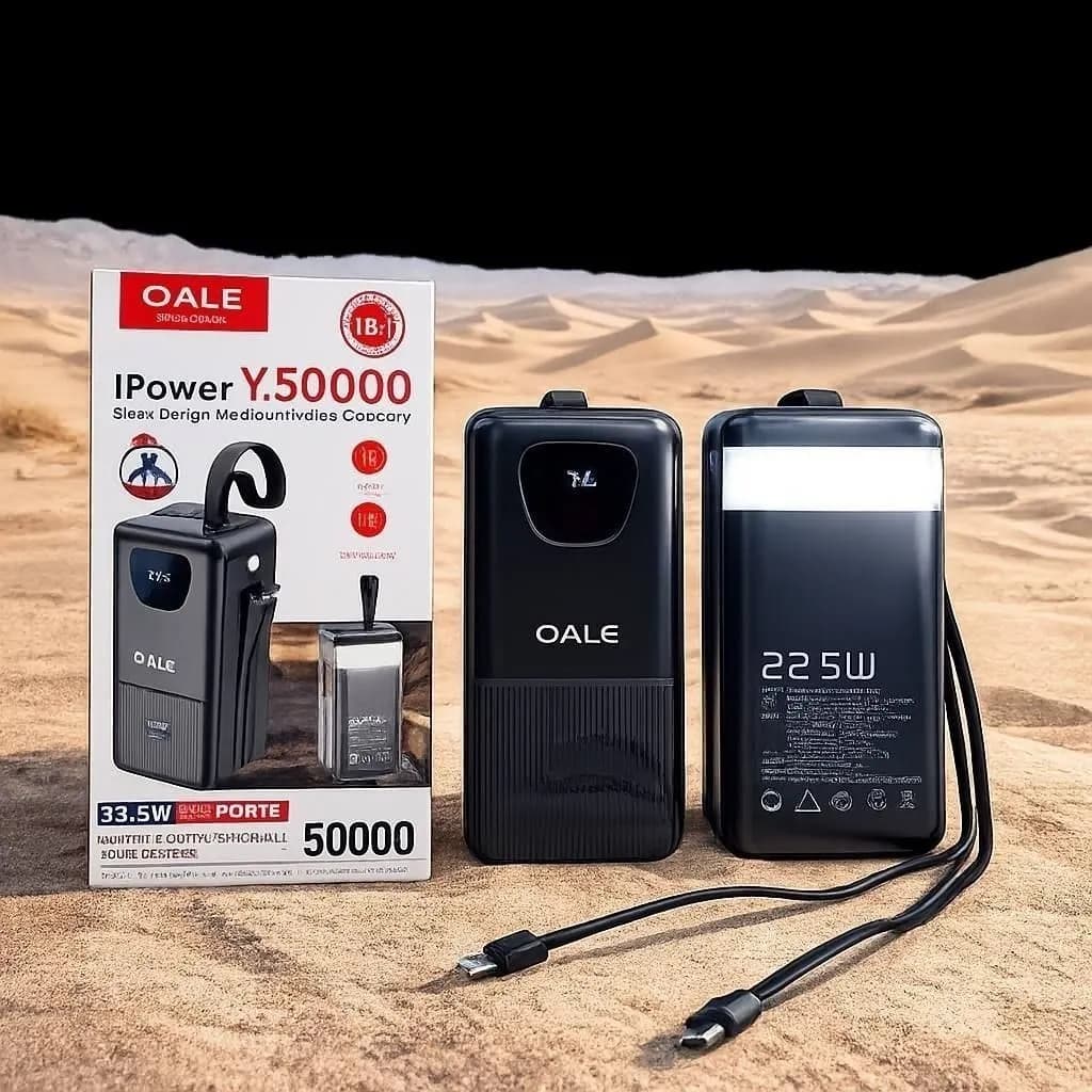 پاوربانک ۵۰۰۰۰ میلی آمپر OALE مدل Power Bank OALE Model Y50000 | Y50000 — تصویر ۵