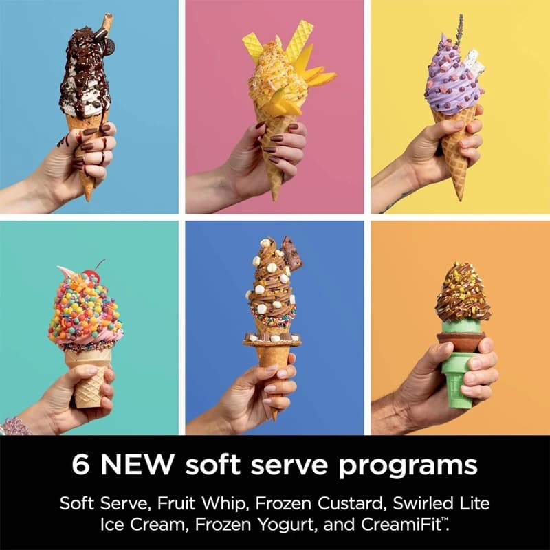 بستنی ساز نینجا مدل Ninja CREAMi Scoop & Swirl Ice Cream Maker | NINJA SWIRL BY CREAM NC701 — تصویر ۲