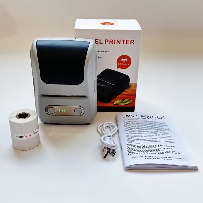 پرینتر حرارتی و لیبل زن بلوتوثی قابل حمل Bluetooth Label Maker Machine with Tape | P1 — تصویر ۵