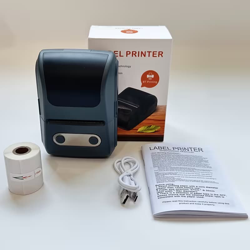پرینتر حرارتی و لیبل زن بلوتوثی قابل حمل Bluetooth Label Maker Machine with Tape | P1 — تصویر ۴