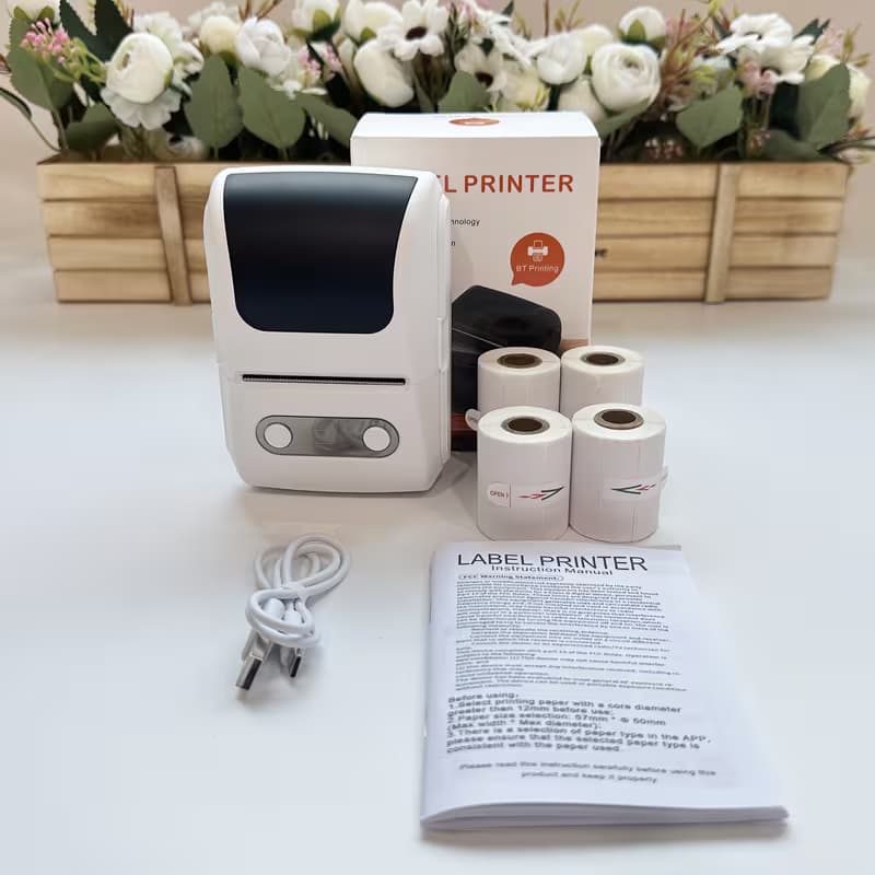 پرینتر حرارتی و لیبل زن بلوتوثی قابل حمل Bluetooth Label Maker Machine with Tape | P1 — تصویر ۳