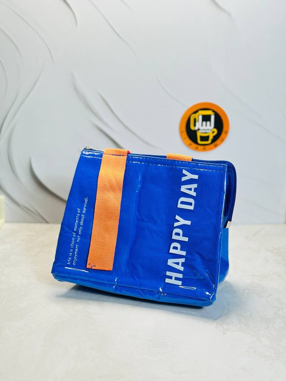 کیف لانچ باکس برزنتی کاور دار HAPPY DAY کد 1871 — تصویر ۷