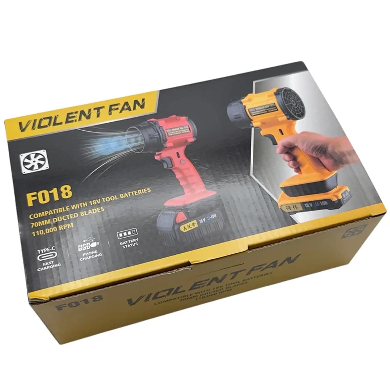 جت فن شارژی ویولت فن مدل Violent Fan F018 Rechargeable Jet Fan | F018 — تصویر ۳