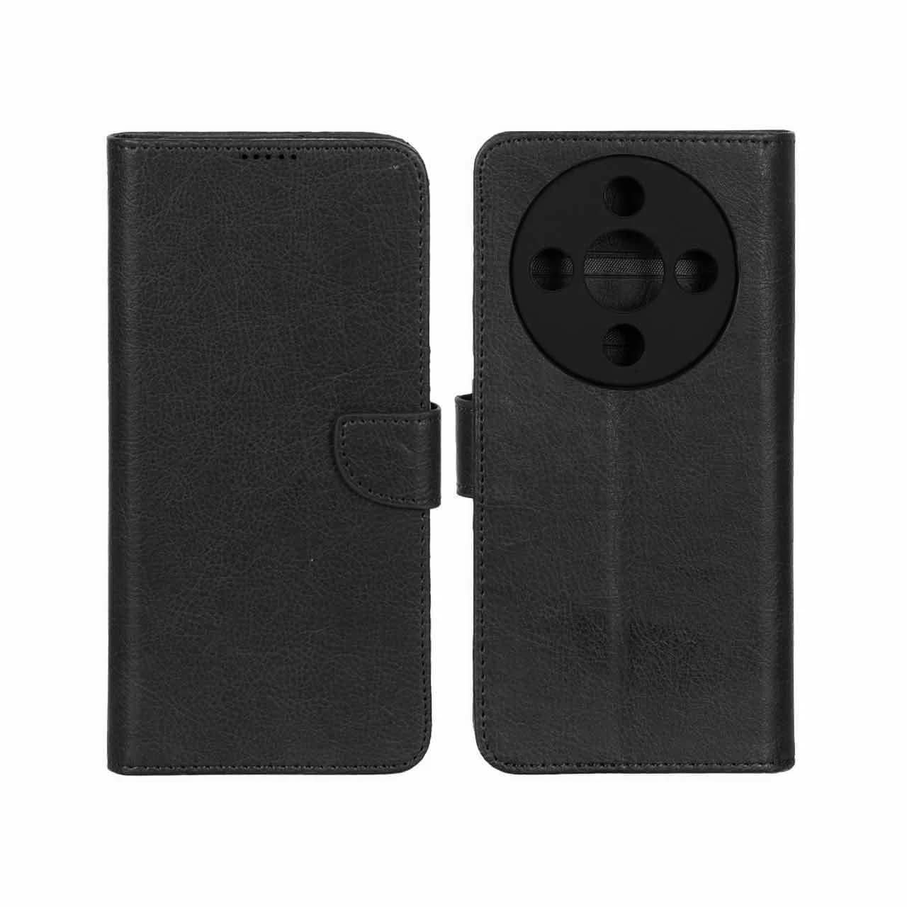 کیف چرمی موبایل مگنتی محافظ لنزدار KRF مدل Honor X9d