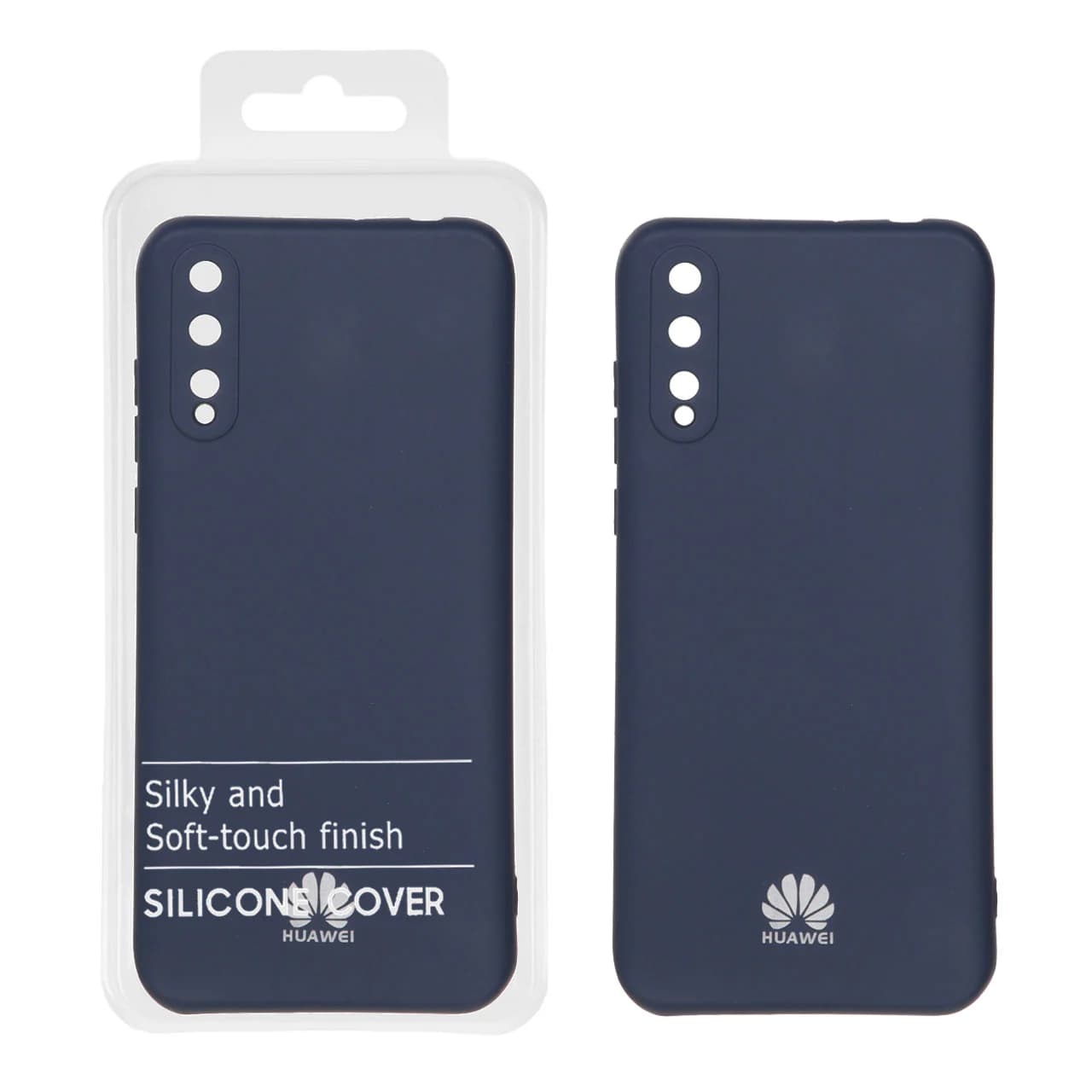 قاب نیو سیلیکون محافظ لنزدار RFF مدل Huawei Y8p سرمه ای (پک دار)