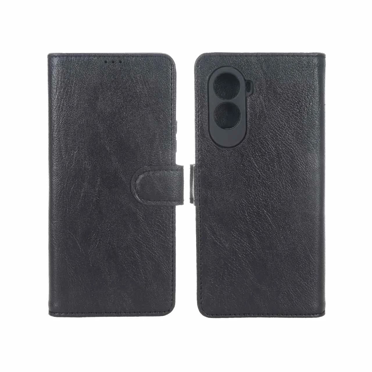 کیف موبایل چرمی مگنتی محافظ لنزدار Xiaomi Poco M7 4G