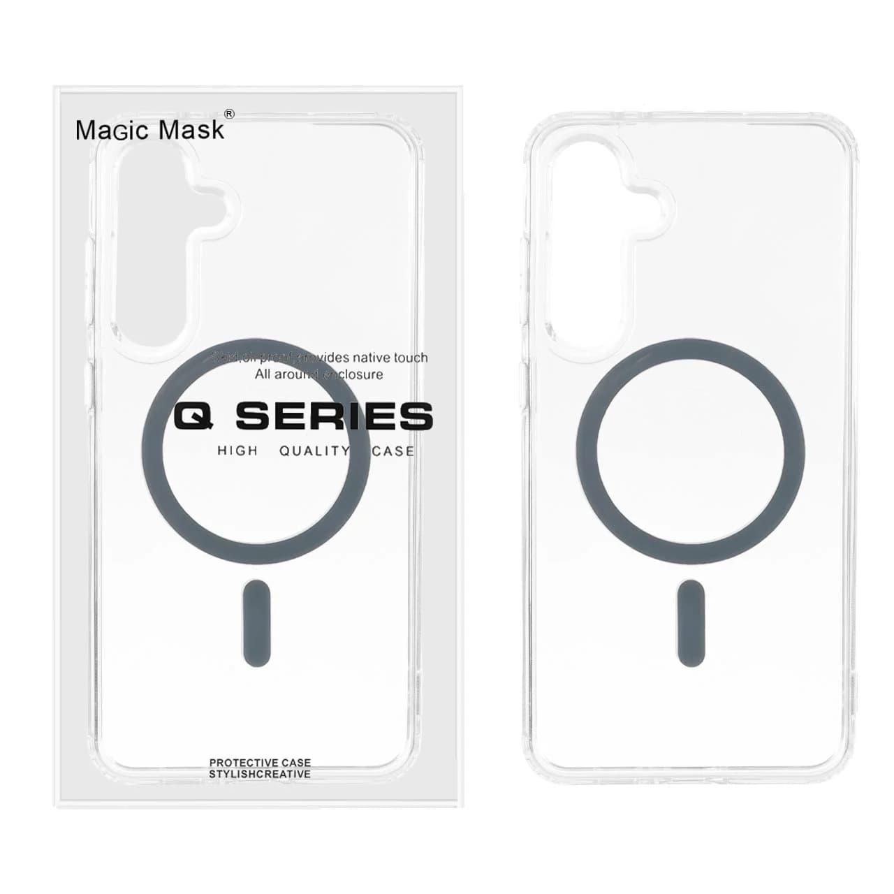 قاب اورجینال Magic Mask پشت سخت شفاف MagSafe دور ژله ای Samsung Galaxy S24 FE — تصویر ۳
